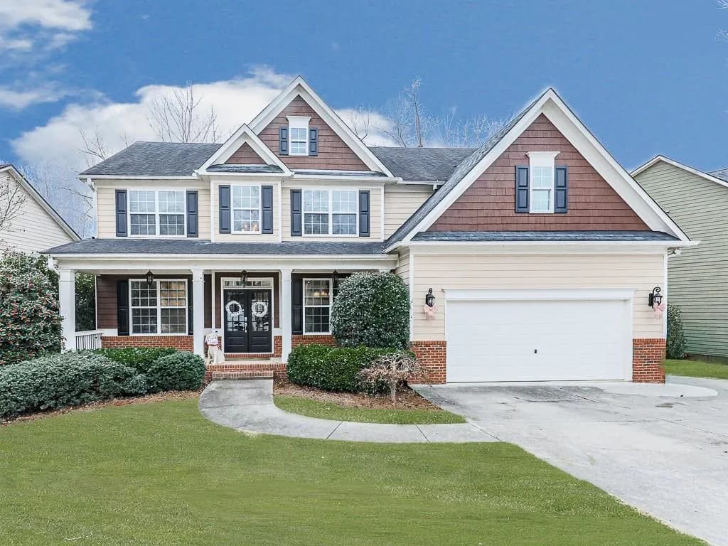 Welcome to this craftsman inspired home featuring a covered porch. Large floor plan with 4 Bedrooms and 4 Full Baths!
